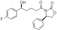 structure of CAS# 404874-94-8, 3-[(5S)-(4-氟苯基)-5-羟基戊酰基]-(4R)-苯基-1,3-恶唑烷-2-酮