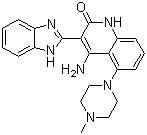 4-Amino-3-(1H-benzimidazol-2-yl)-5-(4-methylpiperazin-1-yl)quinolin-2(1H)-one molecular structure (CAS 405169-01-9)