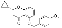 structure of CAS# 405239-71-6, 1-[2-(环丙基甲氧基)-6-[(4-甲氧基苯基)甲氧基]苯基]乙酮