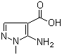 structure of CAS# 4058-91-7, 5-氨基-1-甲基吡唑-4-甲酸