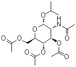 structure of CAS# 40592-88-9, 1-Methylethyl 2-(acetylamino)-2-deoxy-alpha-D-glucopyranoside 3,4,6-triacetate