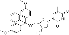 CAS 登录号：40615-39-2, 保护胸苷, 保护胸甙, 5'-O-[双(4-甲氧基苯基)苄基]-2'-胸腺嘧啶核苷