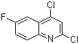 structure of CAS# 406204-74-8, 2,4-二氯-6-氟喹啉