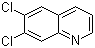 6,7-二氯喹啉分子结构 (CAS 40635-11-8)