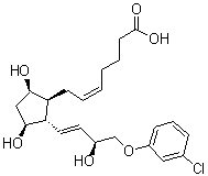 CAS 登录号：40665-93-8, (5Z)-rel-7-[(1R,2R,3R,5S)-2-[(1E,3S)-4-(3-氯苯氧基)-3-羟基-1-丁烯基]-3,5-二羟基环戊基]-5-庚烯酸