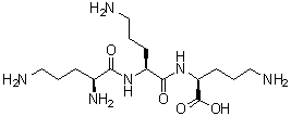 structure of CAS# 40681-82-1, L-Ornithyl-L-ornithyl-L-ornithine