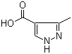 structure of CAS# 40704-11-8, 3-甲基-1H-吡唑-4-羧酸