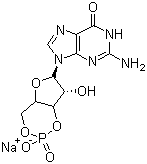 structure of CAS# 40732-48-7, 鸟苷-3',5'-环磷酸钠盐
