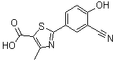 CAS # 407582-48-3, 2-(3-Cyano-4-hydroxyphenyl)-4-methyl-5-thiazolecarboxylic acid