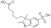 structure of CAS# 407627-51-4, 2,3-二甲基-5-磺基-3H-吲哚-3-己酸