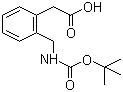 structure of CAS# 40851-66-9, 2-(Boc-aminomethyl)phenylacetic acid
