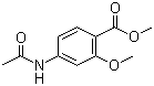 4-乙酰氨基-2-甲氧基苯甲酸甲酯分子结构 (CAS 4093-29-2)