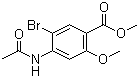 CAS 登录号：4093-34-9, 2-甲氧基-4-乙酰胺基-5-溴苯甲酸甲酯, 4-(乙酰氨基)-5-溴-2-甲氧基苯甲酸甲酯