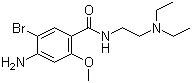 CAS # 4093-35-0, Bromopride, 4-Amino-5-bromo-N-[2-(diethylamino)ethyl]-2-methoxybenzamide