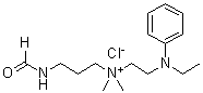CAS 登录号：40948-38-7, N-[2-(乙基苯基氨基)乙基]-3-(甲酰氨基)-N,N-二甲基-1-丙基氯化铵