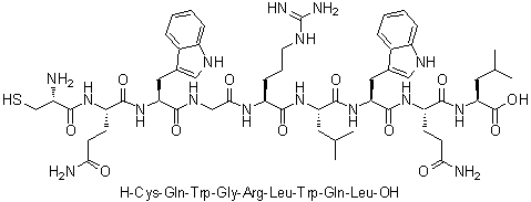 CAS 登录号：410074-11-2, L-半胱氨酰-L-谷氨酰胺酰-L-色氨酰甘氨酰-L-精氨酰-L-亮氨酰-L-色氨酰-L-谷氨酰胺酰-L-亮氨酸