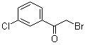 2-Bromo-3'-chloroacetophenone molecular structure (CAS 41011-01-2)