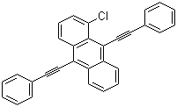 structure of CAS# 41105-35-5, 1-Chloro-9,10-bis(phenylethynyl)anthracene