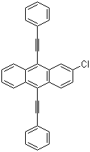 structure of CAS# 41105-36-6, 2-氯-9,10-双(苯乙炔基)蒽