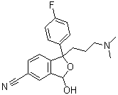 CAS 登录号：411221-53-9, 1-[3-(二甲基氨基)丙基]-1-(4-氟苯基)-1,3-二氢-3-羟基-5-异苯并呋喃甲腈