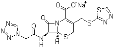 structure of CAS# 41136-22-5, 头孢替唑钠