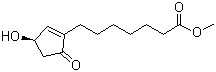 structure of CAS# 41138-61-8, (R)-(+)-3-羟基-5-氧代-1-环戊烯基-1-己酸甲酯