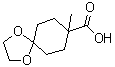 structure of CAS# 412293-42-6, 8-Methyl-1,4-dioxaspiro[4.5]decane-8-carboxylic acid