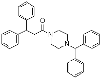 CAS 登录号：41332-24-5, 1-(二苯基甲基)-4-(1-氧代-3,3-二苯基丙基)哌嗪