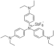 CAS 登录号：41494-34-2, 三[4-(二乙氨基)苯基]铵六氟锑酸盐