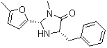 structure of CAS# 415678-40-9, (2S,5S)-(-)-5-苄基-3-甲基-2-(5-甲基-2-呋喃基)-4-咪唑啉酮