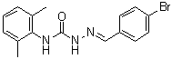 structure of CAS# 415687-81-9, 2-[(4-溴苯基)亚甲基]-N-(2,6-二甲基苯基)肼基甲酰胺