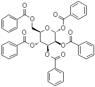 CAS # 41569-33-9, 1,2,3,4,6-Penta-O-benzoyl-alpha-D-mannopyranose, Penta-O-benzoyl-alpha-D-mannopyranose