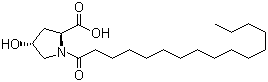 structure of CAS# 41736-92-9, N-Hexadecanoyl-4-hydroxy-L-proline