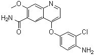 structure of CAS# 417722-93-1, 4-(4-氨基-3-氯苯氧基)-7-甲氧基-6-喹啉甲酰胺