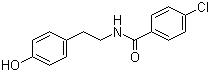 structure of CAS# 41859-57-8, N-(4-Chlorobenzoyl)-tyramine