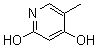 structure of CAS# 41935-71-1, 2,4-Dihydroxy-5-methylpyridine
