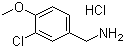 structure of CAS# 41965-95-1, 3-氯-4-甲氧基苄胺盐酸盐