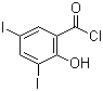 structure of CAS# 42016-91-1, 3,5-二碘水杨酰氯
