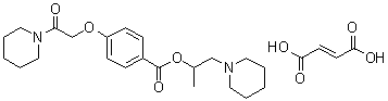CAS 登录号：42019-73-8, 4-[2-氧代-2-(1-哌啶基)乙氧基]-苯甲酸 1-甲基-2-(1-哌啶基)乙酯富马酸盐