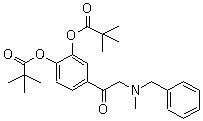 structure of CAS# 42146-03-2, 2,2-二甲基丙酸 4-[[甲基(苯甲基)氨基]乙酰基]-1,2-苯酯
