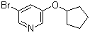 structure of CAS# 422557-08-2, 3-溴-5-环戊基氧基吡啶