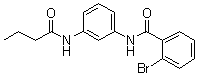structure of CAS# 423735-93-7, 2-溴-N-[3-[(1-氧代丁基)氨基]苯基]苯甲酰胺