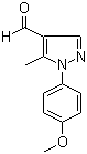 structure of CAS# 423768-44-9, 1-(4-甲氧基苯基)-5-甲基-1H-吡唑-4-甲醛