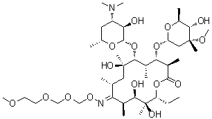 CAS 登录号：425365-64-6, (9E)-红霉素 9-[O-[[(2-甲氧基乙氧基)甲氧基]甲基]肟]