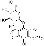 structure of CAS# 425680-98-4, 8-羟基-5-O-beta-D-吡喃葡萄糖补骨脂素