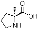 CAS 登录号：42856-71-3, (S)-2-甲基脯氨酸, (S)-2-甲基吡咯烷-2-甲酸
