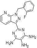 structure of CAS# 428854-24-4, 2-[1-(2-氟苄基)-1H-吡唑并[3,4-b]吡啶-3-基]嘧啶-4,5,6-三胺