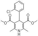 structure of CAS# 43067-01-2, 4-(2-氯苯基)-3,5-二(甲氧羰基)-2,6-二甲基-1,4-二氢吡啶