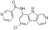 structure of CAS# 431898-65-6, N-(6-氯-9H-吡啶并[3,4-b]吲哚-8-基)-3-吡啶甲酰胺