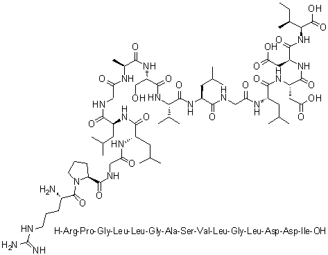 CAS 登录号：433215-18-0, L-精氨酰-L-脯氨酰甘氨酰-L-亮氨酰-L-亮氨酰甘氨酰-L-丙氨酰-L-丝氨酰-L-缬氨酰-L-亮氨酰甘氨酰-L-亮氨酰-L-alpha-天冬氨酰-L-alpha-天冬氨酰-L-异亮氨酸